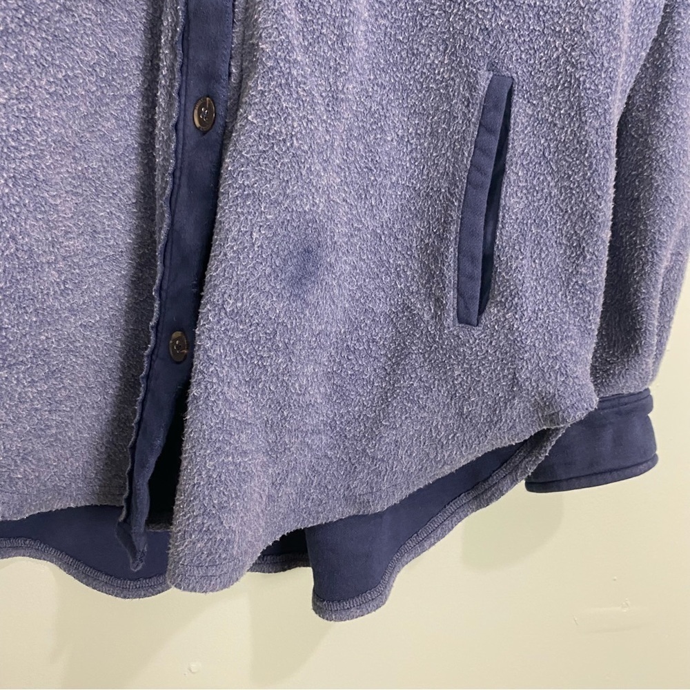 Free People Ruby Jacket Blue Button Up Shacket Sz… - image 3